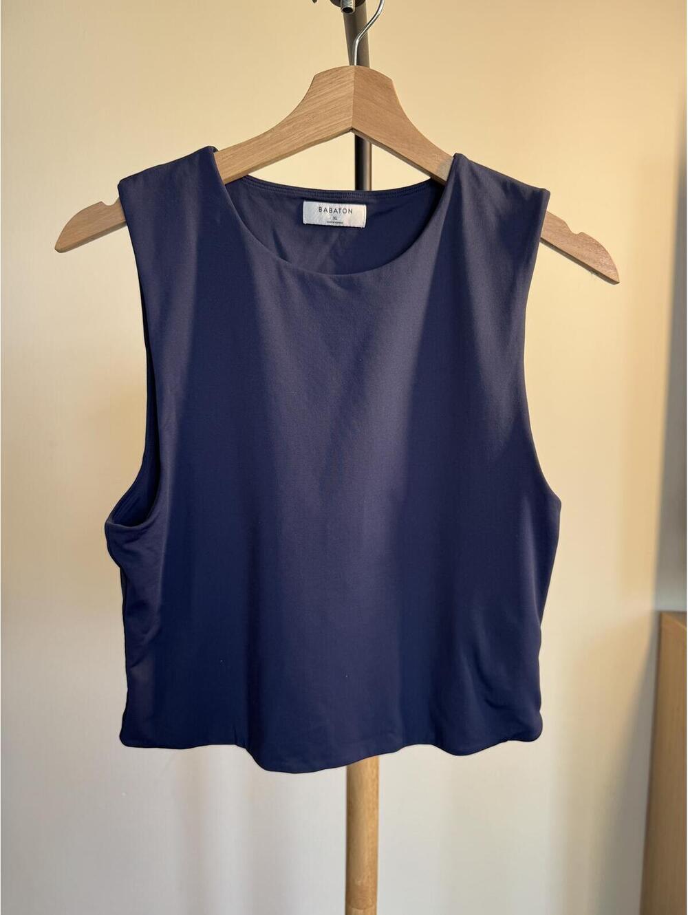 Babaton Navy Sleeveless Top